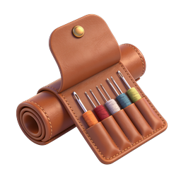 Leather Sewing Kit Icon - Premium Craft Tool Illustration