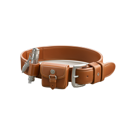 Brown Leather Tool Belt with Pouch and Buckle Icon