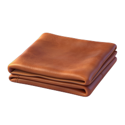 Folded Leather Wallet Icon - Realistic 3D Design
