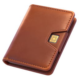 Premium Brown Leather Wallet Icon | 3D Realistic Design
