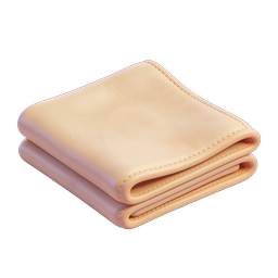 Realistic Leather Wallet Icon - 3D Folded Wallet
