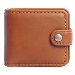 Stylish Leather Wallet Icon for Finance and Shopping