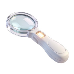 LED Magnifying Glass Icon - Modern Search Tool Design