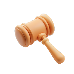 Stylized Legal Gavel Icon for Law and Justice Themes