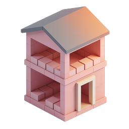 LEGO Block House 3D Isometric Icon