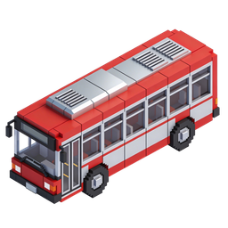 Playful LEGO Bus Icon for Creative Designs
