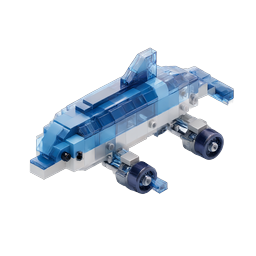 Lego Dolphin Toy Icon - 3D Building Block Marine Animal