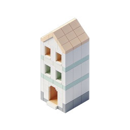 Isometric LEGO House Building Blocks Icon