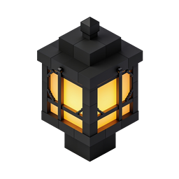 Isometric LEGO Lantern Icon - 3D Block Light