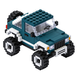 LEGO Off-Road Vehicle Icon | 3D Brick-Built Truck