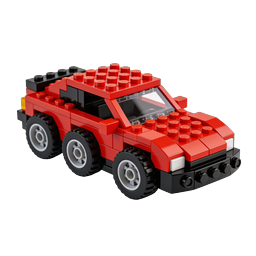 赤いレゴのおもちゃの車アイコン - クラシックなブロック車両