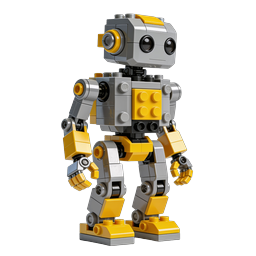 LEGO Robot Figure Icon - 3D Building Block Toy