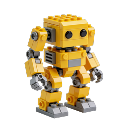 Lego Robot Figure Icon - Cute AI Bot Illustration