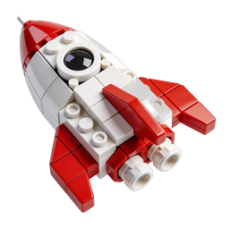 LEGO Rocket 3D Icon | Toy Space Shuttle Graphic