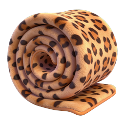 Leopard Print Rolled Blanket 3D Icon