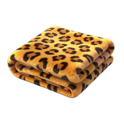 Folded Leopard Print Blanket Icon | Realistic 3D