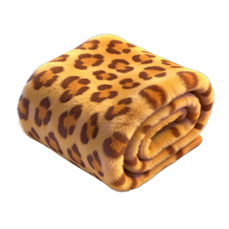Leopard Print Folded Blanket Icon - 3D Realistic