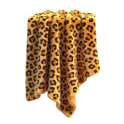 Leopard Print Fabric 3D Render Icon | Exotic Animal Pattern