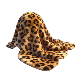 Realistic Leopard Print Fabric Drape Icon