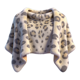 Leopard Print Fur Coat Icon | Luxury Fashion 3D Render