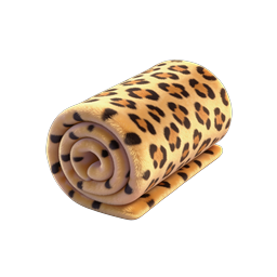 Leopard Print Rolled Blanket 3D Icon - Cozy Texture