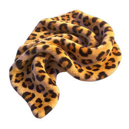 Leopard Print Scarf Icon - Realistic Fashion Accessory