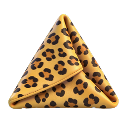 Leopardenmuster Dreieckstuch Icon - Realistisches 3D-Design