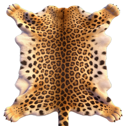 Realistic Leopard Skin Rug Icon - Exotic Wildlife Design