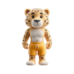 Cute Leopard Sports Icon for Active Lifestyle