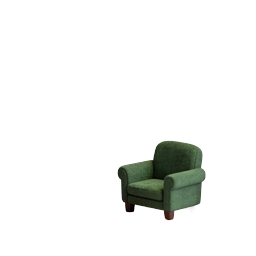 Cozy Library Bookshelf Corner 3D Miniature Icon