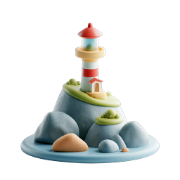Charming Lighthouse Icon for Coastal Themes