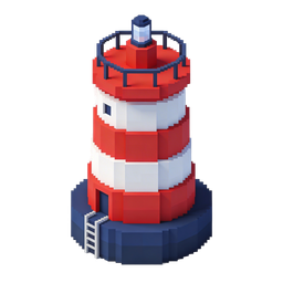 Stylish Lighthouse Icon for Nautical Themes