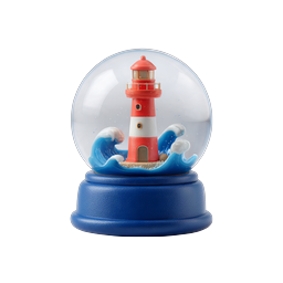 Icona 3D Globo di Neve Faro - Decorazione Marittima