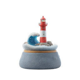 Lighthouse Snow Globe Icon - Decorative Maritime Globe