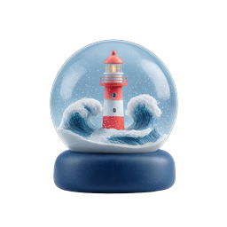 Lighthouse Snow Globe Winter Maritime Icon