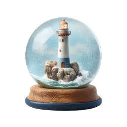 Lighthouse Snow Globe - Realistic Maritime Icon