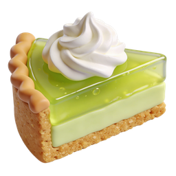 Vibrant Lime Pie Slice Icon for Food Design
