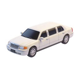 Icône de limousine élégante pour des services de transport de luxe