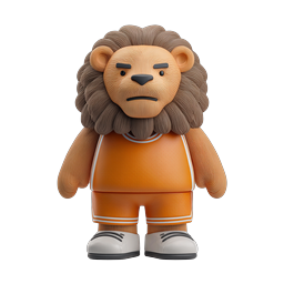 ライオンアスリートスポーツマスコット 3Dアイコン