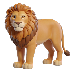 Friendly Cartoon Lion Icon for Educational Use