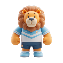 Lion Soccer Mascot - 3D Cartoon Sports Character