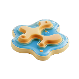 3D Liquid Splash Puddle Clay Icon | Water & Foam Design