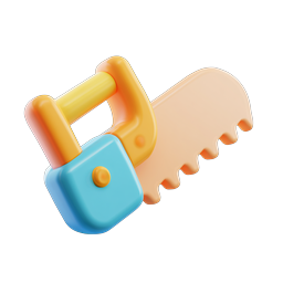 Geschlossene Handsäge 3D-Icon - Sicherheits- & DIY-Werkzeuge