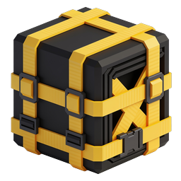 Futuristic Loot Crate Icon - Isometric 3D Gaming Asset