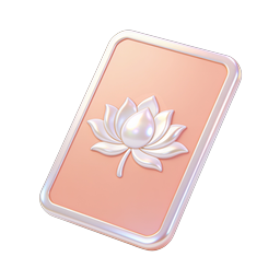 Elegant Lotus Phone 3D Icon for Wellness Apps