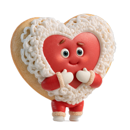 Cute Love Heart Character Icon - Valentine's Day Mascot