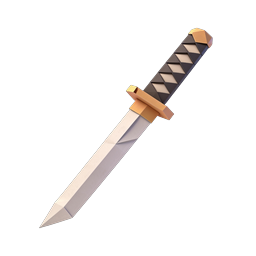 Icon Low-Poly-Dolch - geometrisches 3D-Waffendesign
