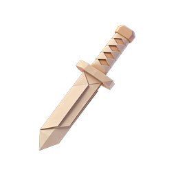 Low-Poly-3D-Icon Dolch für Spiele & Fantasy-UI