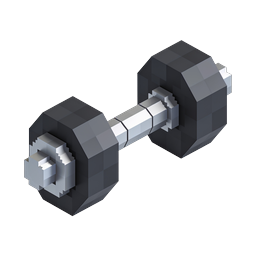 Low-Poly 3D Dumbbell Fitness Icon | Gym Equipment