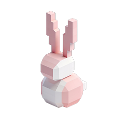Low Poly Rabbit Icon - Cute 3D Bunny Illustration